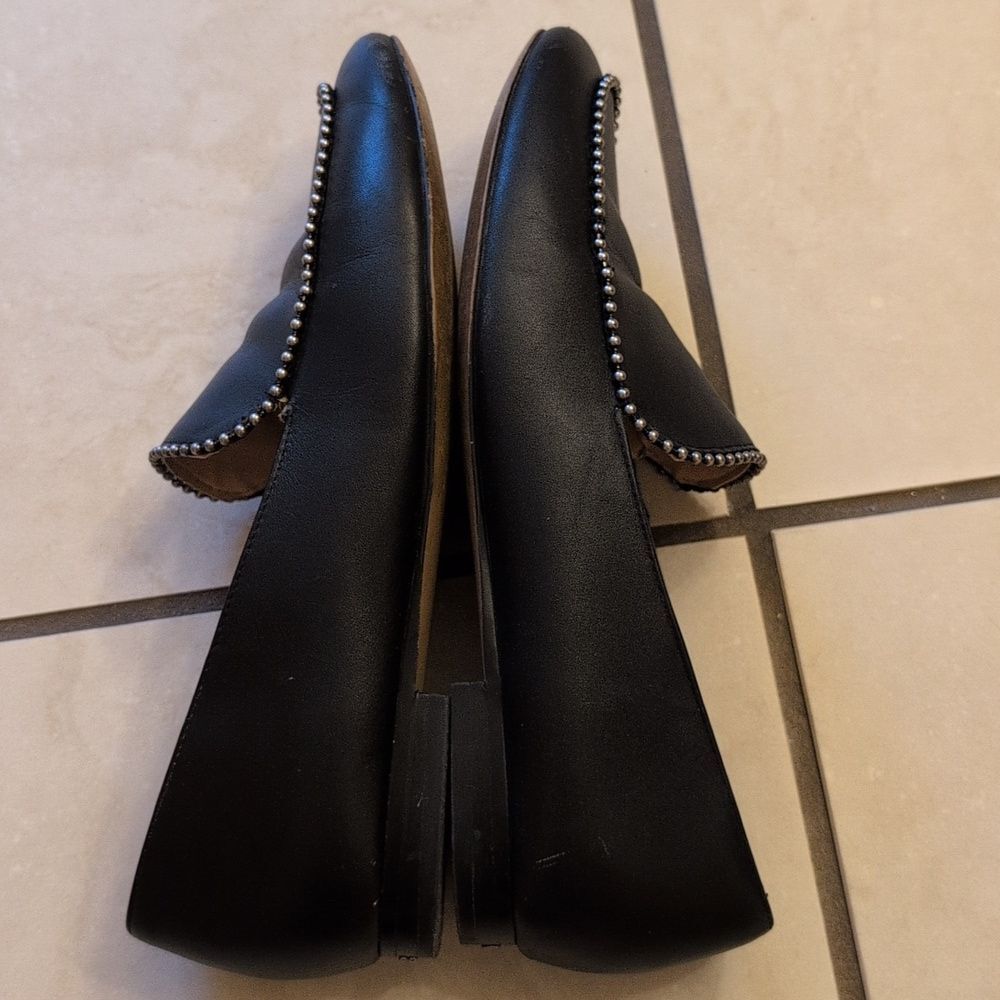 Coach Harper Loafer Genuine Leather Black Minimalist Size 8 - Picture 6 of 12